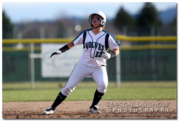 Photo by Coeur d'Alene Photographer Jason Duchow of the Lakeland vs. Lake City Varsity Softball game at Lake City High School on March 27, 2013