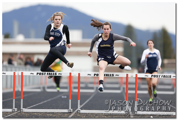 Photo by Post Falls Photographer Jason Duchow of the Christina Finney Track Meet at Post Falls High School on March 28, 2013