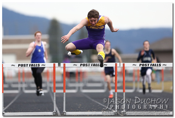 Photo by Post Falls Photographer Jason Duchow of the Christina Finney Track Meet at Post Falls High School on March 28, 2013