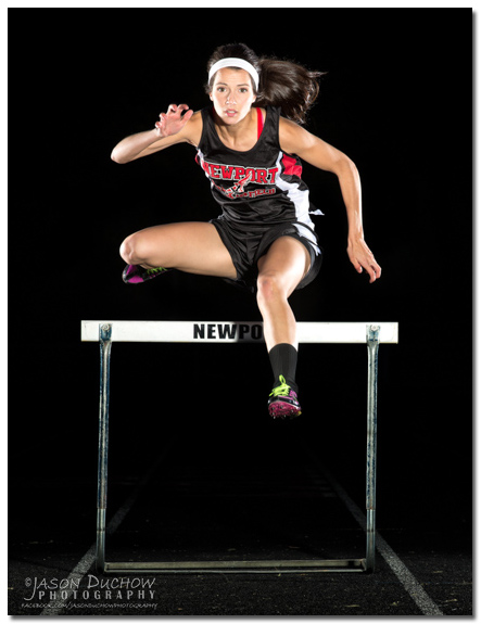 Portrait of Arielle Walden, three time state Champion for Newport High School