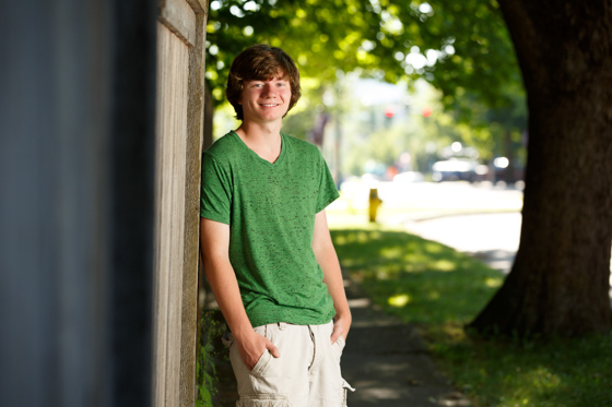 Senior photos of Connor from the Moscow High School class of 2014 taken in Coeur d'Alene Idaho