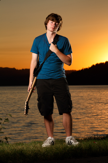 Sunset senior portrait