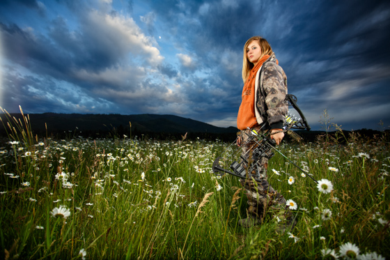 Archery themed senior photos