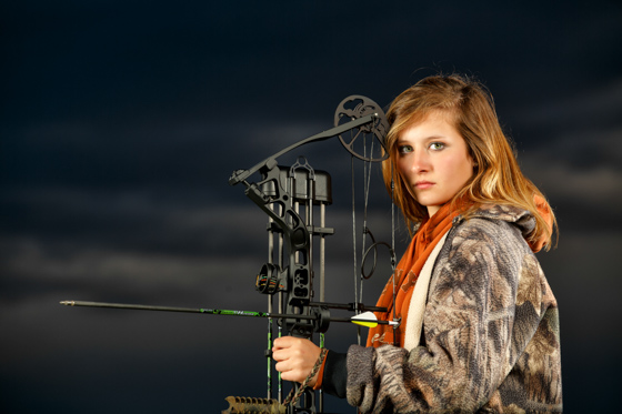 Archery themed senior photos