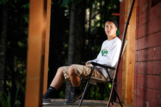 Senior portraits of Jeremiah from the Sandpoint High School class of 2014 taken near Sandpoint Idaho