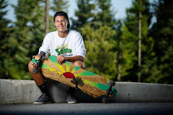 Senior photos of Jeremiah from the Sandpoint High School class of 2014 taken near Sandpoint Idaho