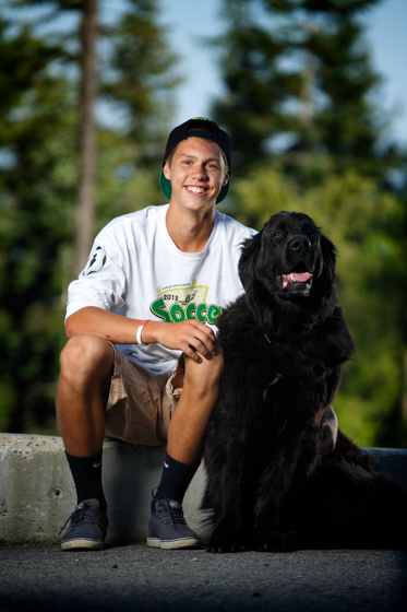 Senior photos of Jeremiah from the Sandpoint High School class of 2014 taken near Sandpoint Idaho