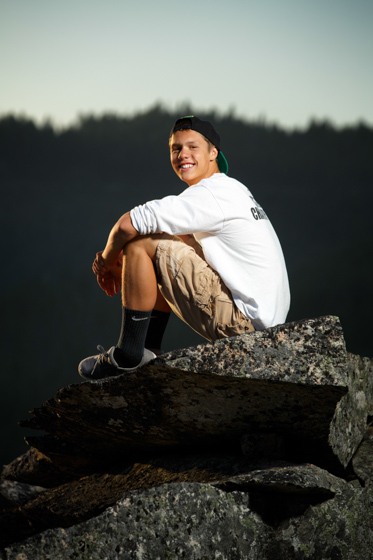 Senior photos of Jeremiah from the Sandpoint High School class of 2014 taken near Sandpoint Idaho