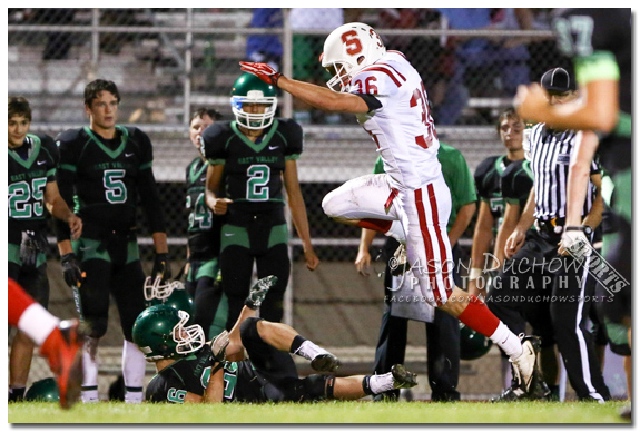 Varsity football between Sandpoint and  East Valley High School in Spokane Valley.