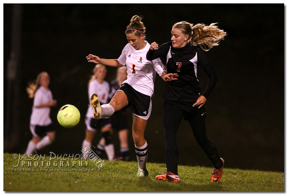 Photo from the varsity girls soccer game between Newport and Priest River