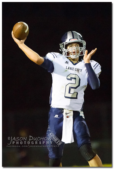 Football between the Lake City High School JV team and the Newport Varsity team