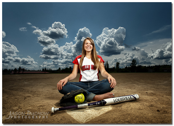 softball senior portrait