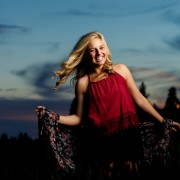 Sunset senior portrait